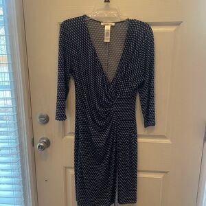 Women's Navy and White Dress - Laundry by design